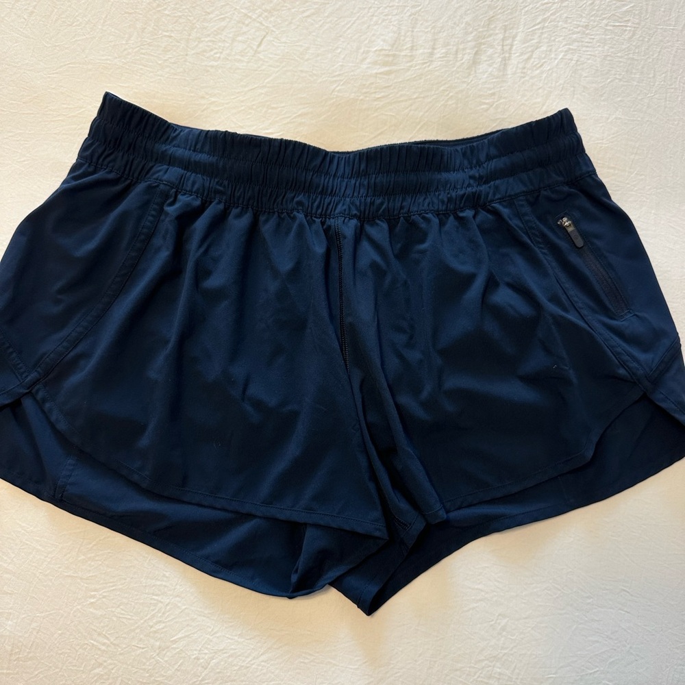 lululemon Navy Tracker Shorts V 4”